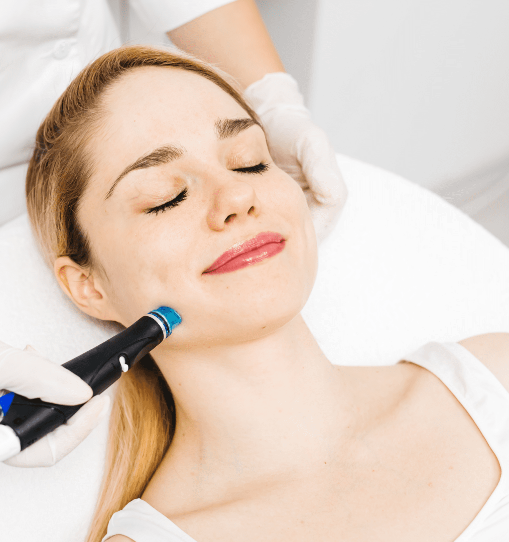 Relaxing beauty procedure with device