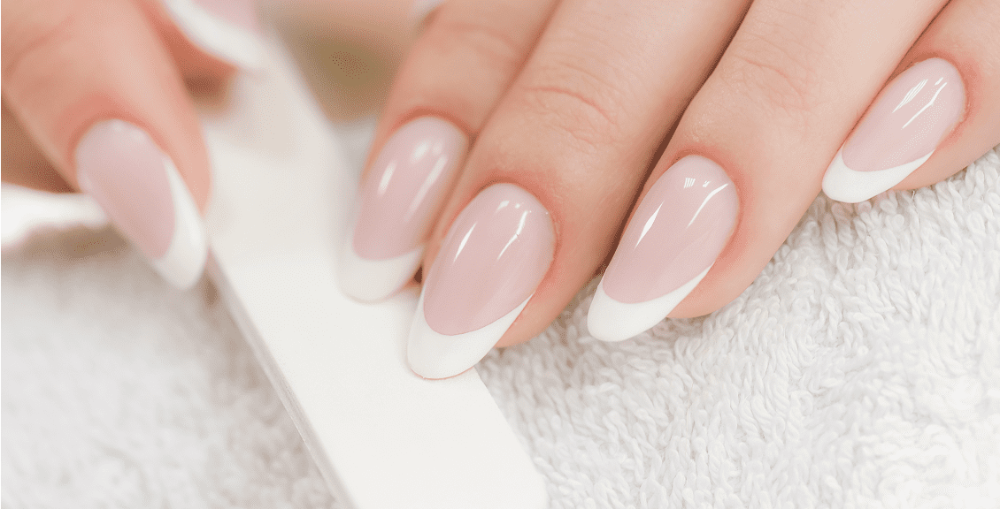 Woman's hand with French manicure