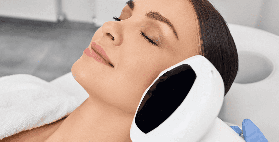 Spa treatment with advanced facial technology