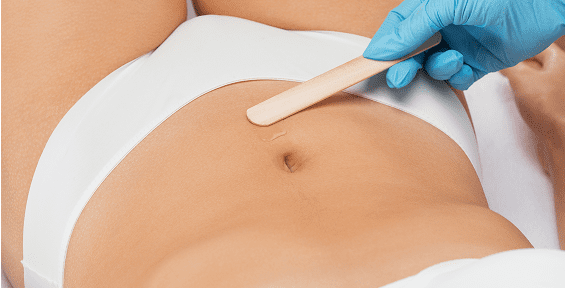 Beauty spa waxing procedure
