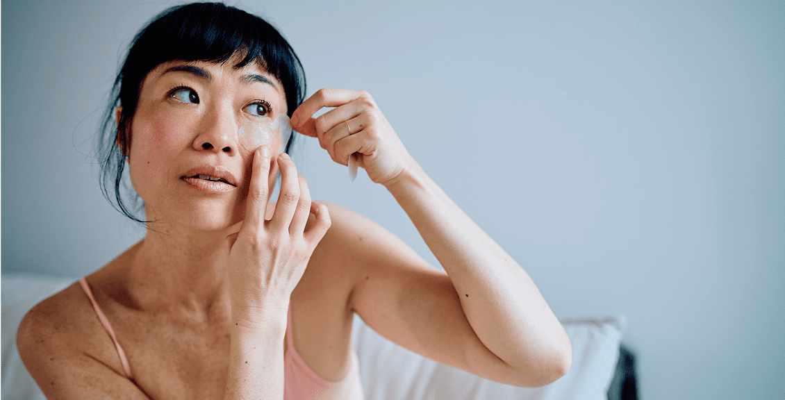 Relaxing with a facial treatment
