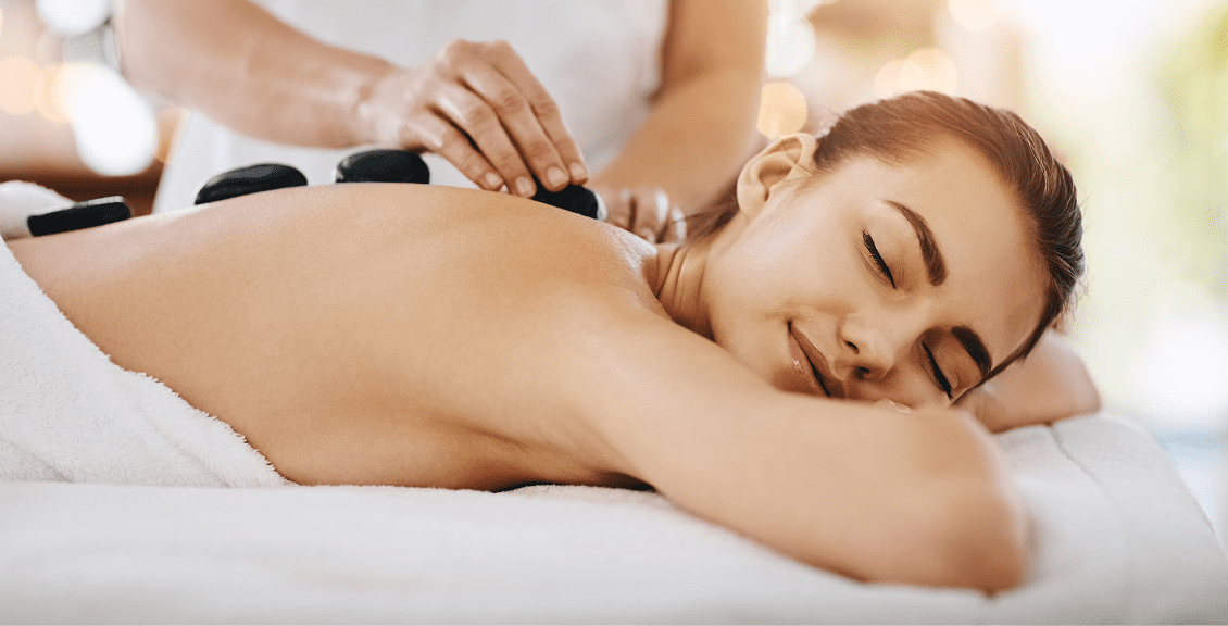 Peaceful massage therapy session
