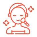 Facial beauty treatment symbol