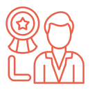 Winner and medal graphic